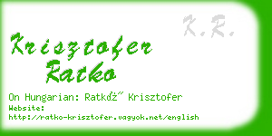 krisztofer ratko business card